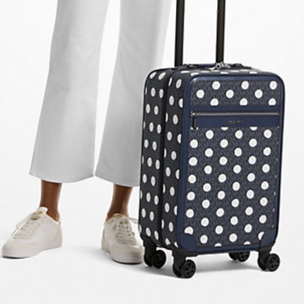 Michael Kors Travel Small Signature Trolley Rolling Suitcase Carry On - Picture 12 of 13